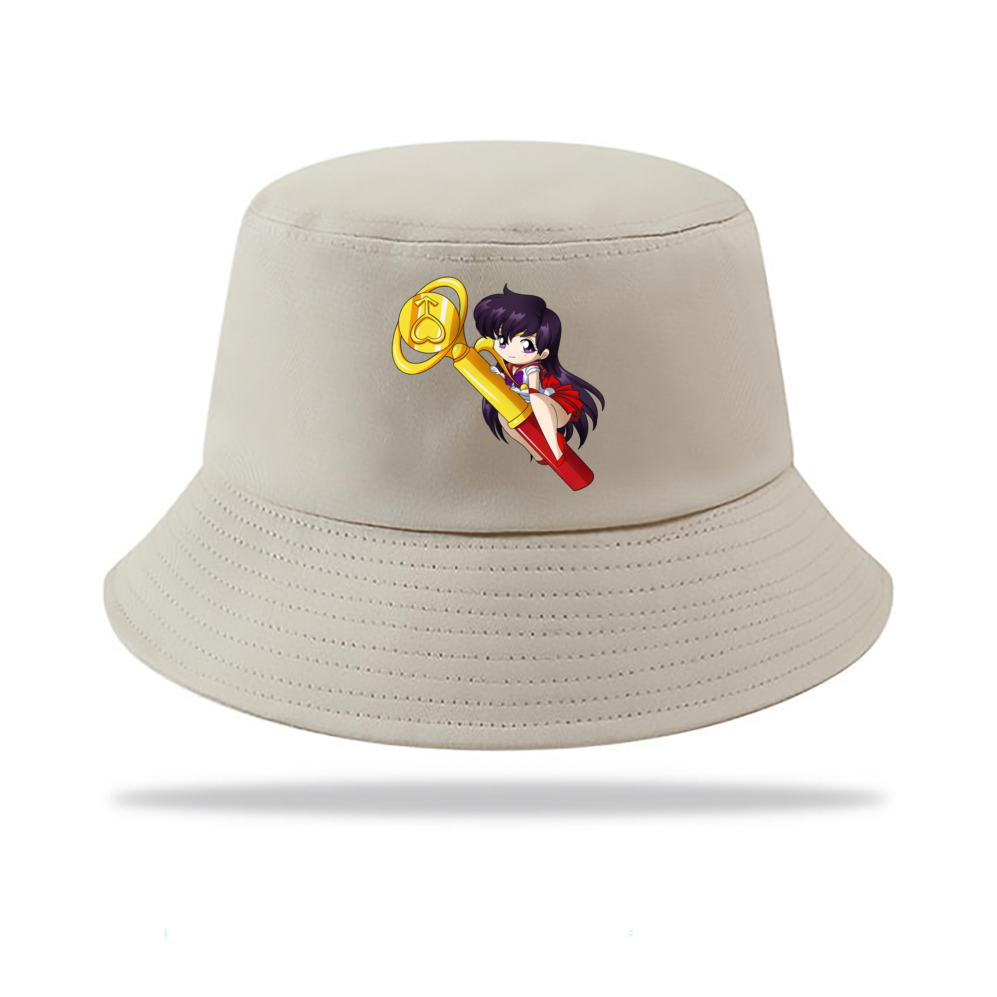 （画像用） 美少女戦士セーラームーン 火野レイ ひの レイ Sailor Moon Hino Rei （セーラーマーズ,Sailor Mars） アウトドア日除けバケットハット